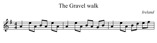 Gravel walk, The - staff notation