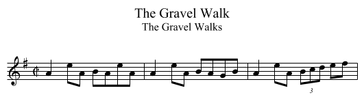 Gravel Walk, The - staff notation