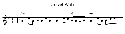 Gravel Walk - staff notation