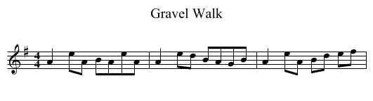 Gravel Walk - staff notation