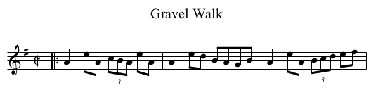 Gravel Walk - staff notation