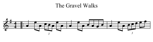 Gravel Walks, The  - staff notation