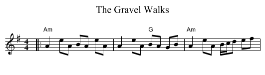 Gravel Walks, The  - staff notation