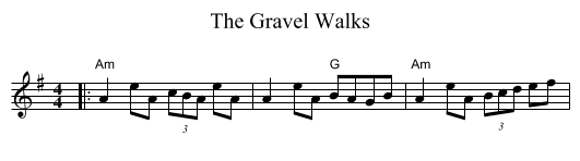 Gravel Walks, The  - staff notation