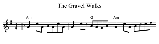Gravel Walks, The  - staff notation