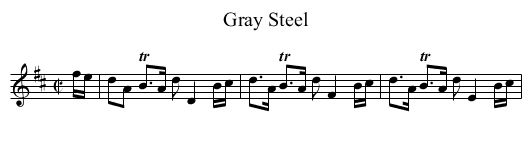 Gray Steel - staff notation