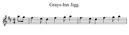 Grays-Inn Jigg. - staff notation