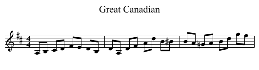 Great Canadian - staff notation