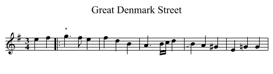 Great Denmark Street - staff notation