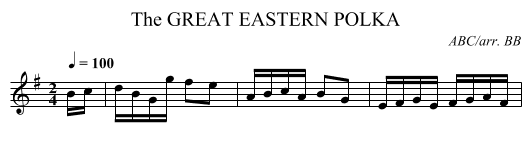 GREAT EASTERN POLKA, The - staff notation