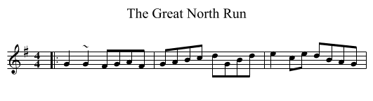Great North Run, The  - staff notation