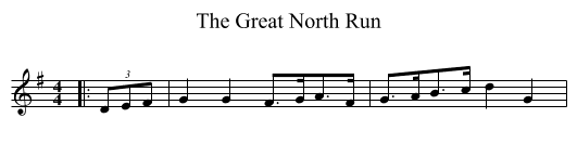 Great North Run, The  - staff notation