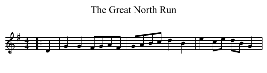 Great North Run, The  - staff notation