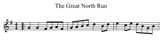 Great North Run, The  - staff notation