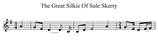 Great Silkie Of Sule Skerry, The  - staff notation