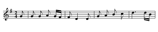 Green Besom (Huggins) - staff notation