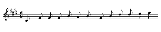 Green Broom - staff notation