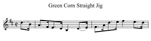 Green Corn Straight Jig - staff notation