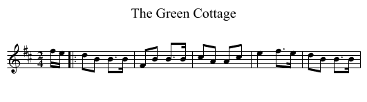 Green Cottage, The  - staff notation
