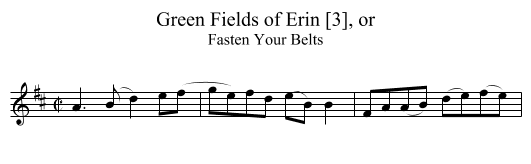 Green Fields of Erin [3], or - staff notation