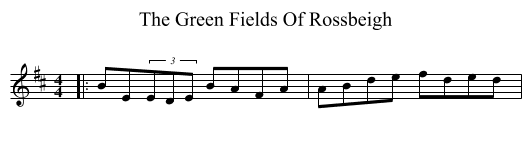 Green Fields Of Rossbeigh, The  - staff notation