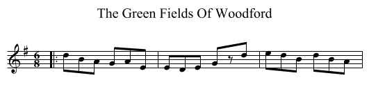 Green Fields Of Woodford, The  - staff notation