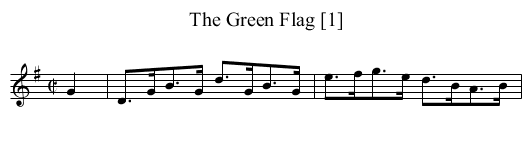 Green Flag [1], The - staff notation