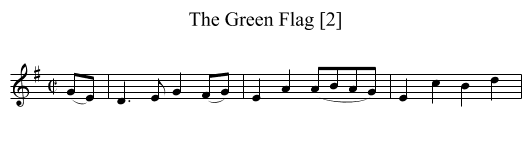 Green Flag [2], The - staff notation