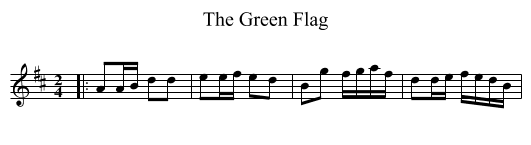 Green Flag, The  - staff notation