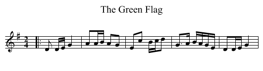Green Flag, The  - staff notation