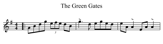 Green Gates, The  - staff notation