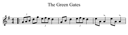 Green Gates, The  - staff notation