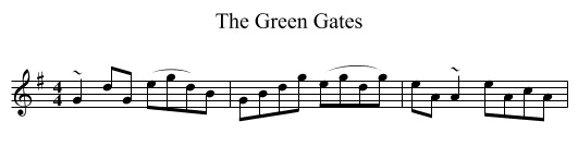 Green Gates, The  - staff notation