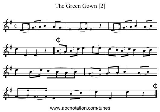 Green Gown [2], The - staff notation