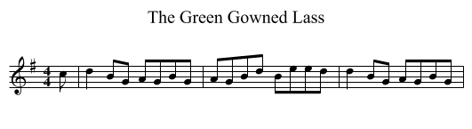 Green Gowned Lass, The  - staff notation