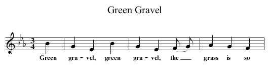Green Gravel - staff notation