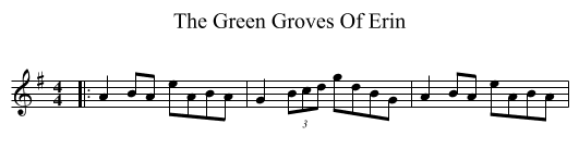 Green Groves Of Erin, The  - staff notation
