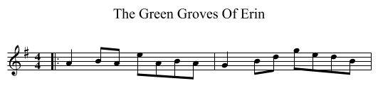Green Groves Of Erin, The  - staff notation