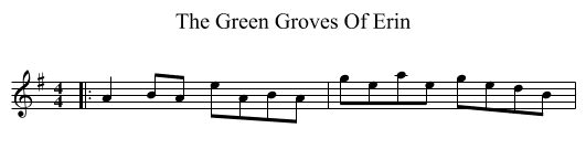 Green Groves Of Erin, The  - staff notation