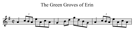 Green Groves of Erin, The - staff notation