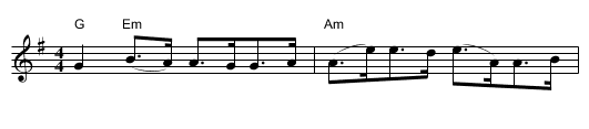 Green Grow the Rashes o' #3 - staff notation