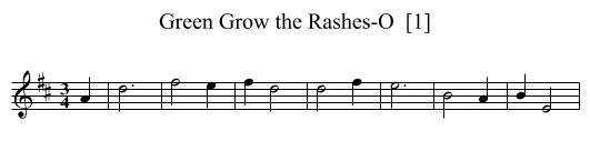 Green Grow the Rashes-O  [1] - staff notation