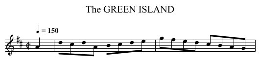 GREEN ISLAND, The - staff notation