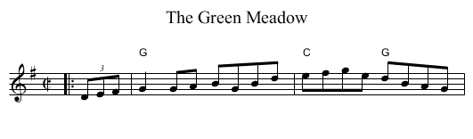 Green Meadow, The - staff notation