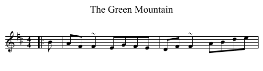 Green Mountain, The  - staff notation