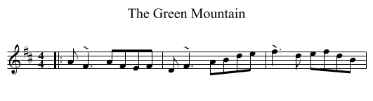 Green Mountain, The  - staff notation