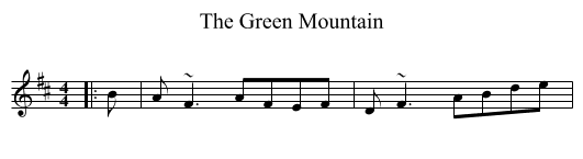 Green Mountain, The  - staff notation