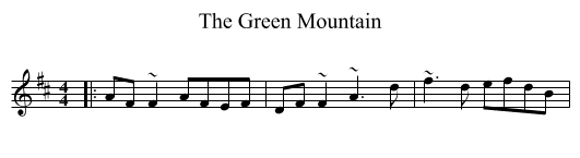 Green Mountain, The  - staff notation