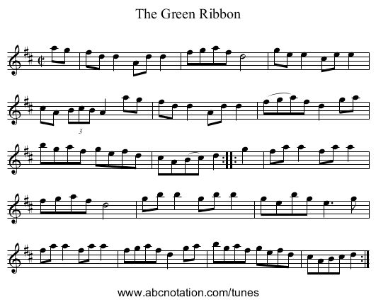 Green Ribbon, The - staff notation