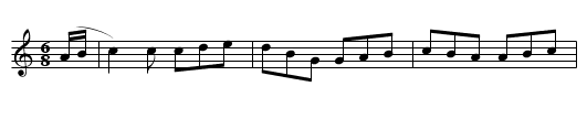 Green Sleeves    (jig {?!?})   0994 - staff notation